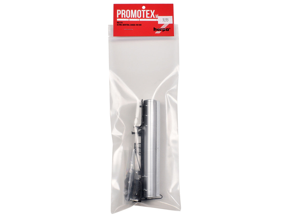 Elliptical Tanker Trailer Silver 1/87 (HO) Plastic Model by Promotex-2