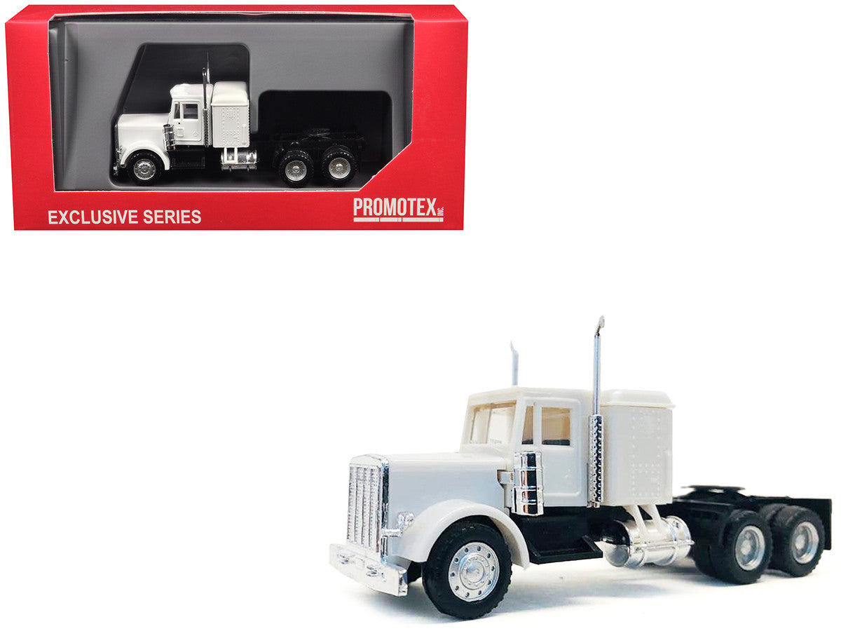 Peterbilt Sleeper Cab White 1/87 (HO) Plastic Model Car by Promotex-2