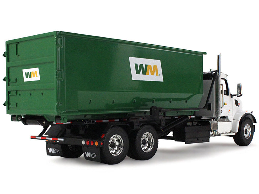 Peterbilt 567 Refuse Garbage Truck with 40 Yard Roll-Off Container "Waste Management" White and Green 1/34 Diecast Model by First Gear-4