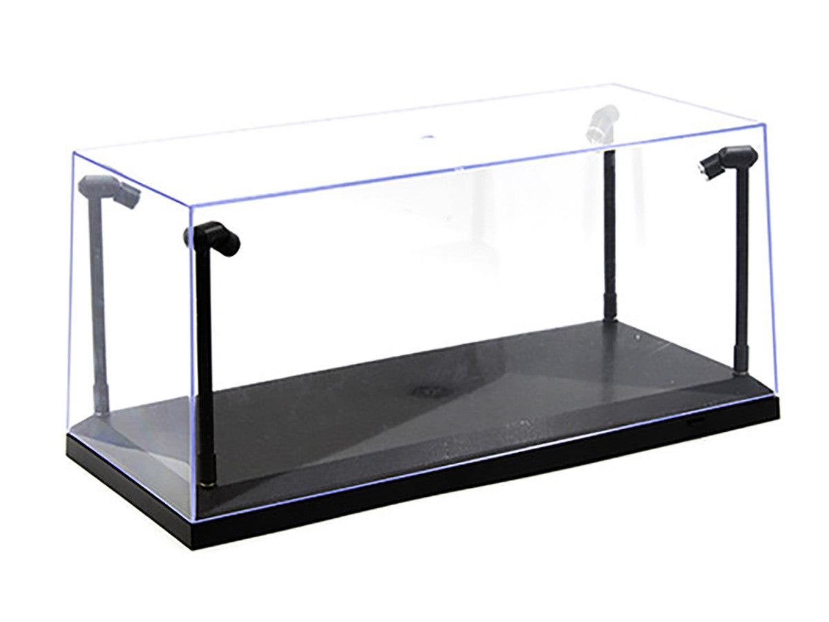 Collectible Display Show Case with LED Lights and Black Base for 1/24 1/18 Models by Illumibox-2