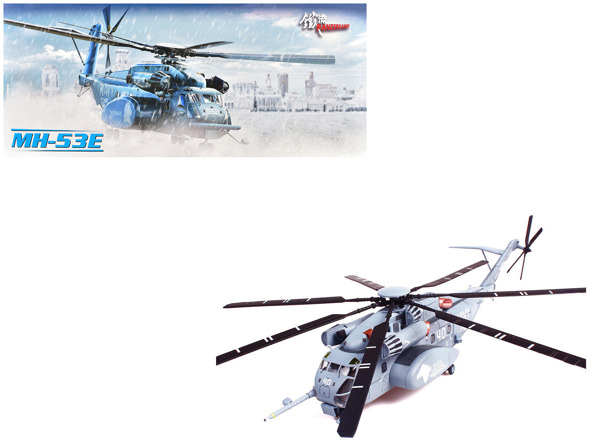 Sikorsky MH-53E Sea Dragon Helicopter "United States Navy Black Stallions Tail Number 40" Light Gray 1/72 Diecast Model by Panzerkampf-4