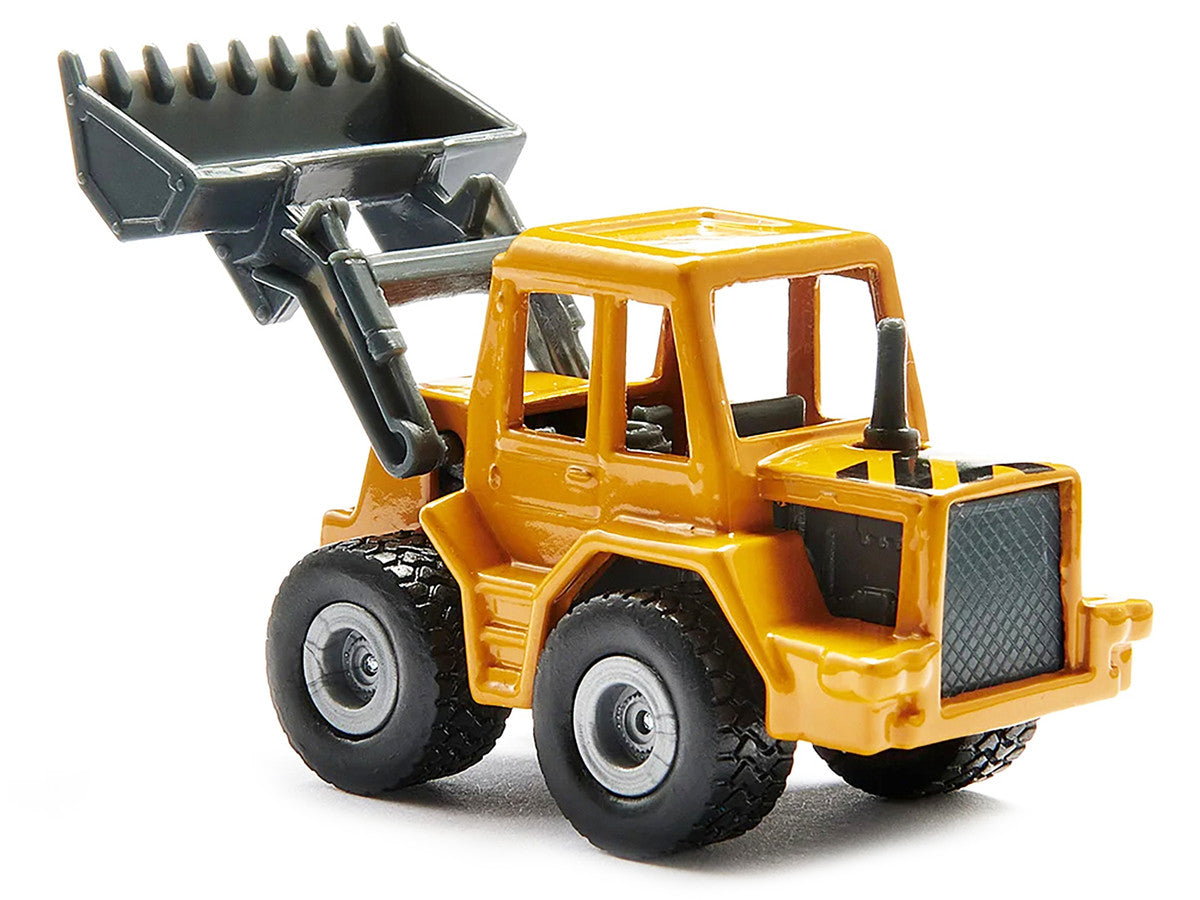Truck with Low Loader Trailer and Front Loader Yellow Diecast Model by Siku-4