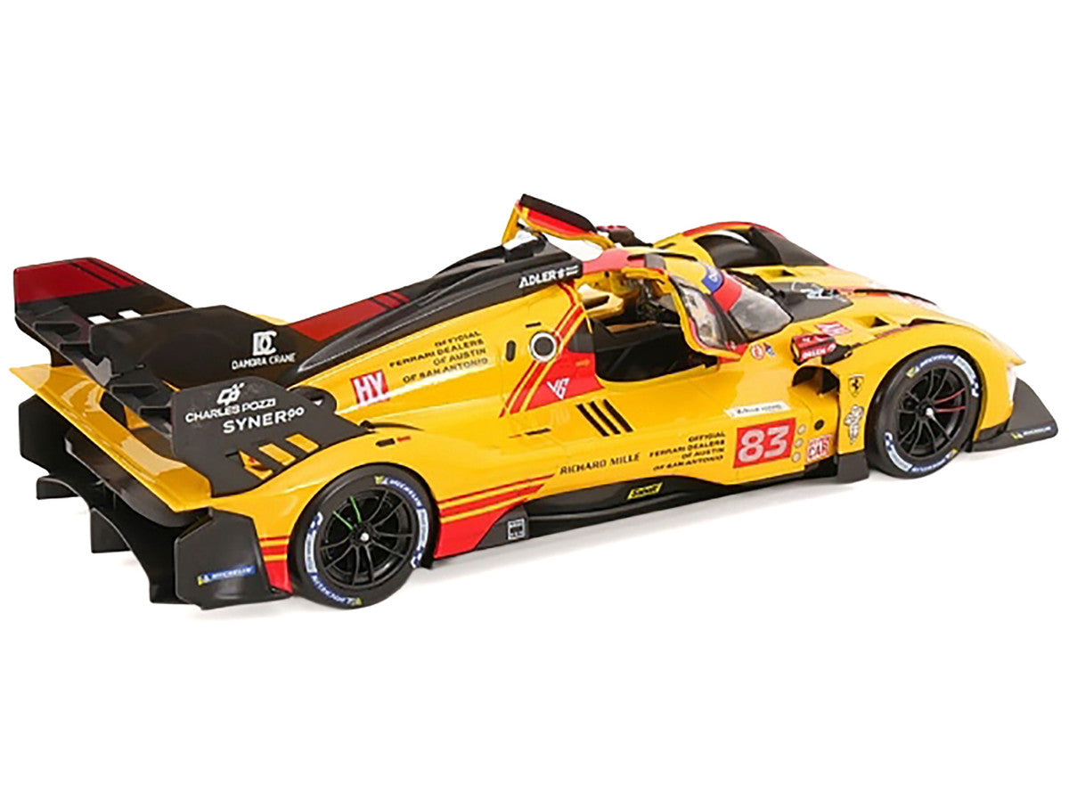 Ferrari 499P #83 Robert Kubica - Robert Shwartzman - Yifei Ye "Ferrari AF Corse" "24 Hours of Le Mans" (2024) "Racing" Series 1/18 Diecast Model Car by Bburago-2