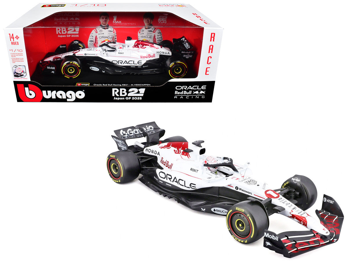 Red Bull Racing RB21 #1 Max Verstappen "Oracle" Winner Formula One F1 "Japanese GP" (2025) "Race" Series 1/18 Diecast Model Car by Bburago-4