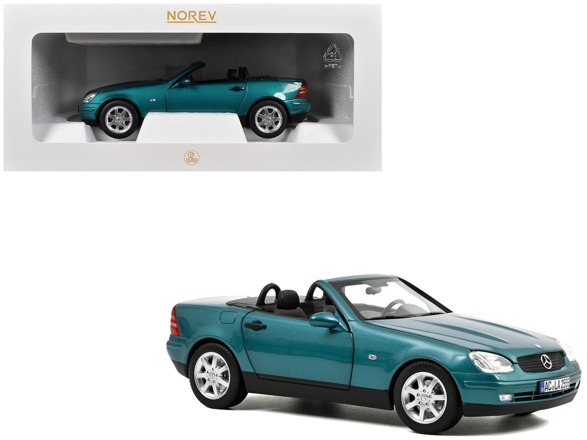 1996 Mercedes-Benz SLK Convertible Vivianit Green Metallic 1/18 Diecast Model Car by Norev-4