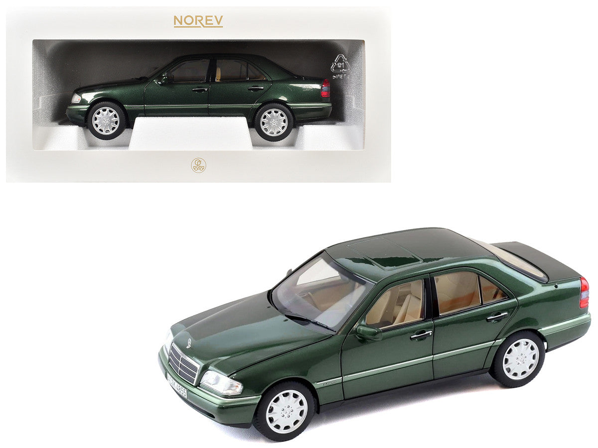 1993 Mercedes-Benz C-Class Malachite Green Metallic 1/18 Diecast Model Car by Norev-2