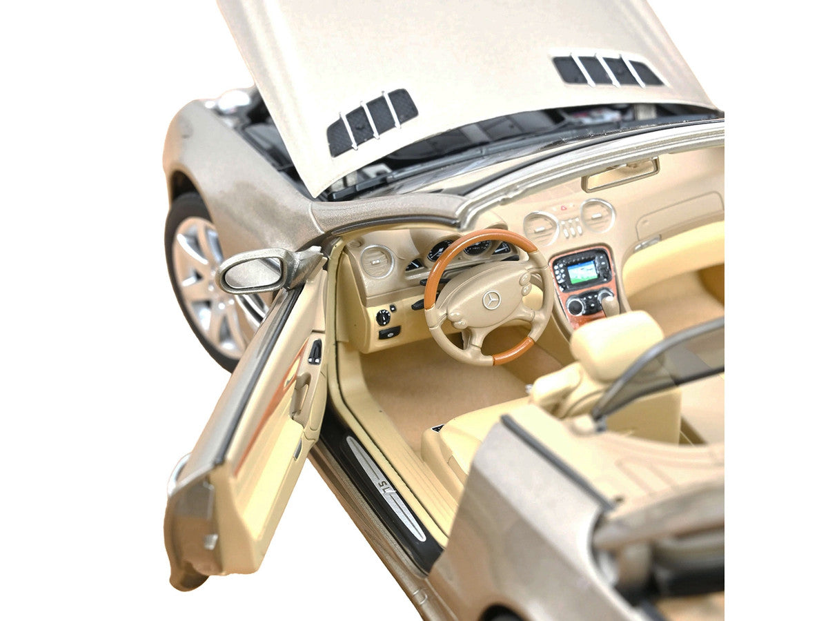 2003 Mercedes-Benz SL 500 Type R230 Travertine Beige Metallic 1/18 Diecast Model Car by Norev-4