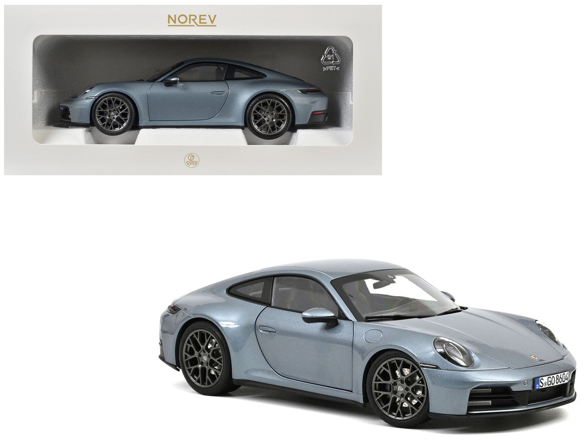2024 Porsche 911 Carrera Polar Silver Metallic 1/18 Diecast Model Car by Norev-4