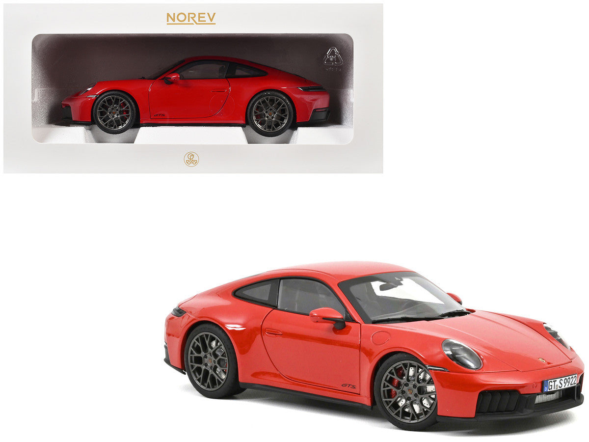 2024 Porsche 911 Carrera 4 GTS Guards Red 1/18 Diecast Model Car by Norev-3