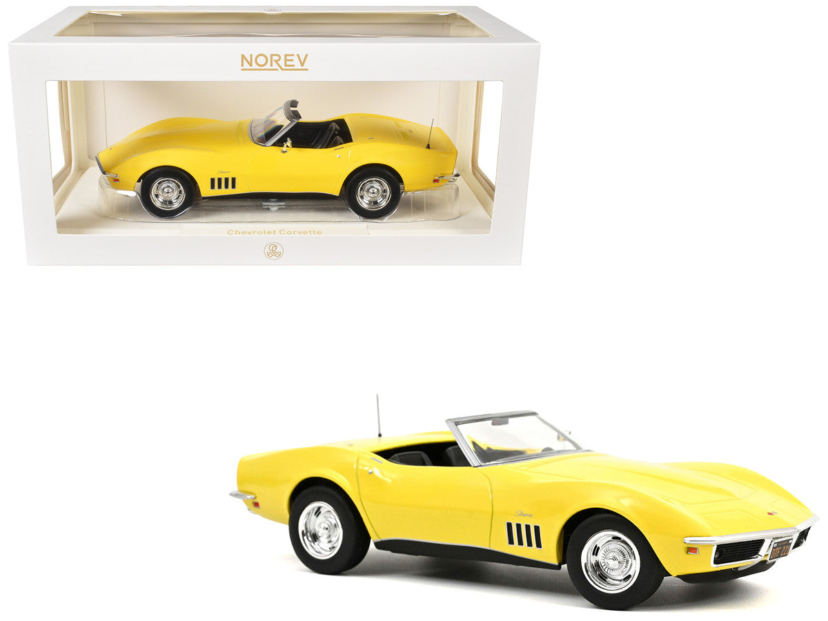 1969 Chevrolet Corvette Cabriolet Daytona Yellow 1/18 Diecast Model Car by Norev-2
