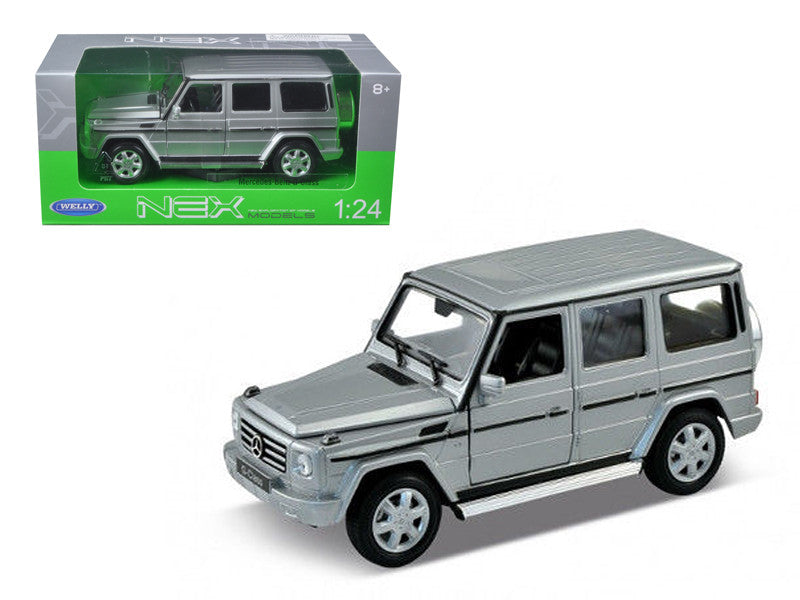 Mercedes Benz G Class Wagon Silver 1/24-1/27 Diecast Model Car by Welly-0