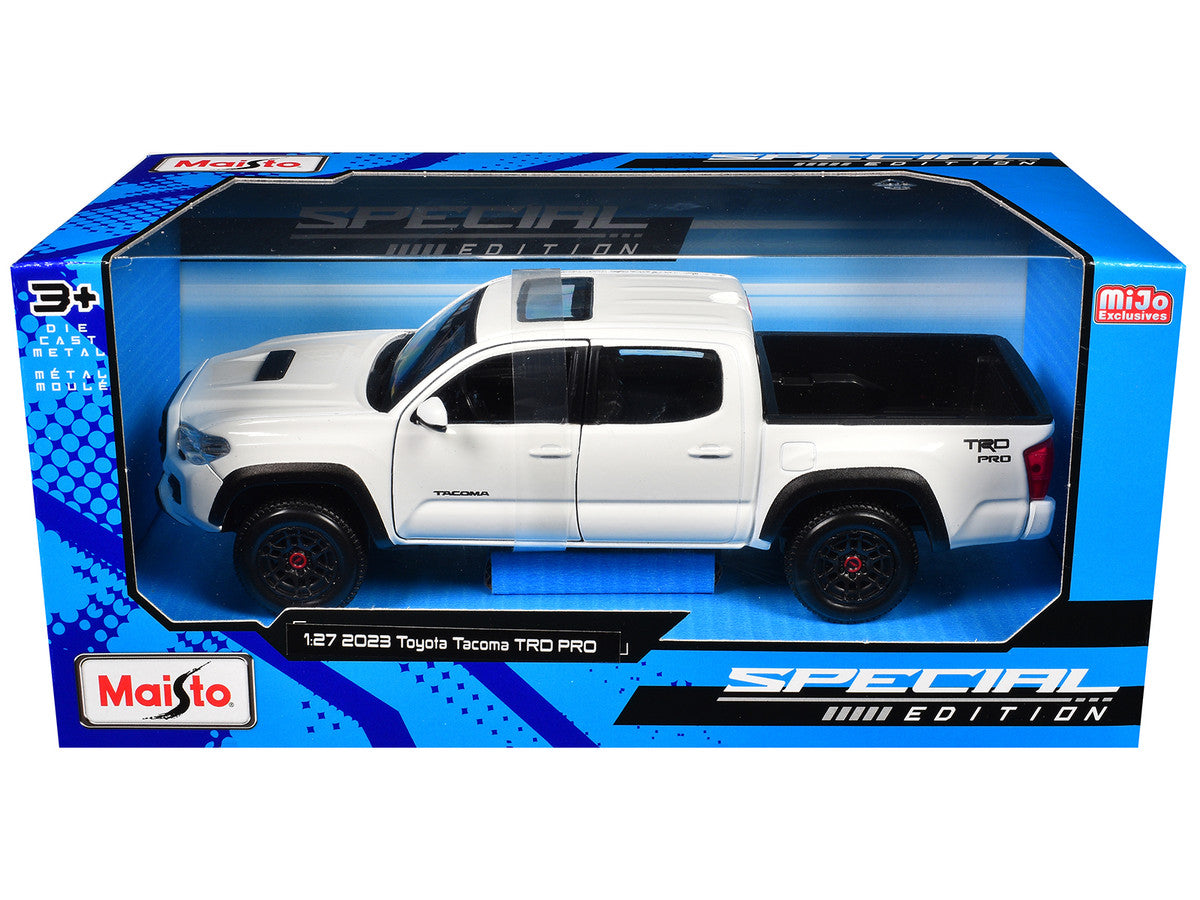 2023 Toyota Tacoma TRD PRO Pickup Truck White with Sunroof "Special Edition" Series 1/27 Diecast Model Car by Maisto-2