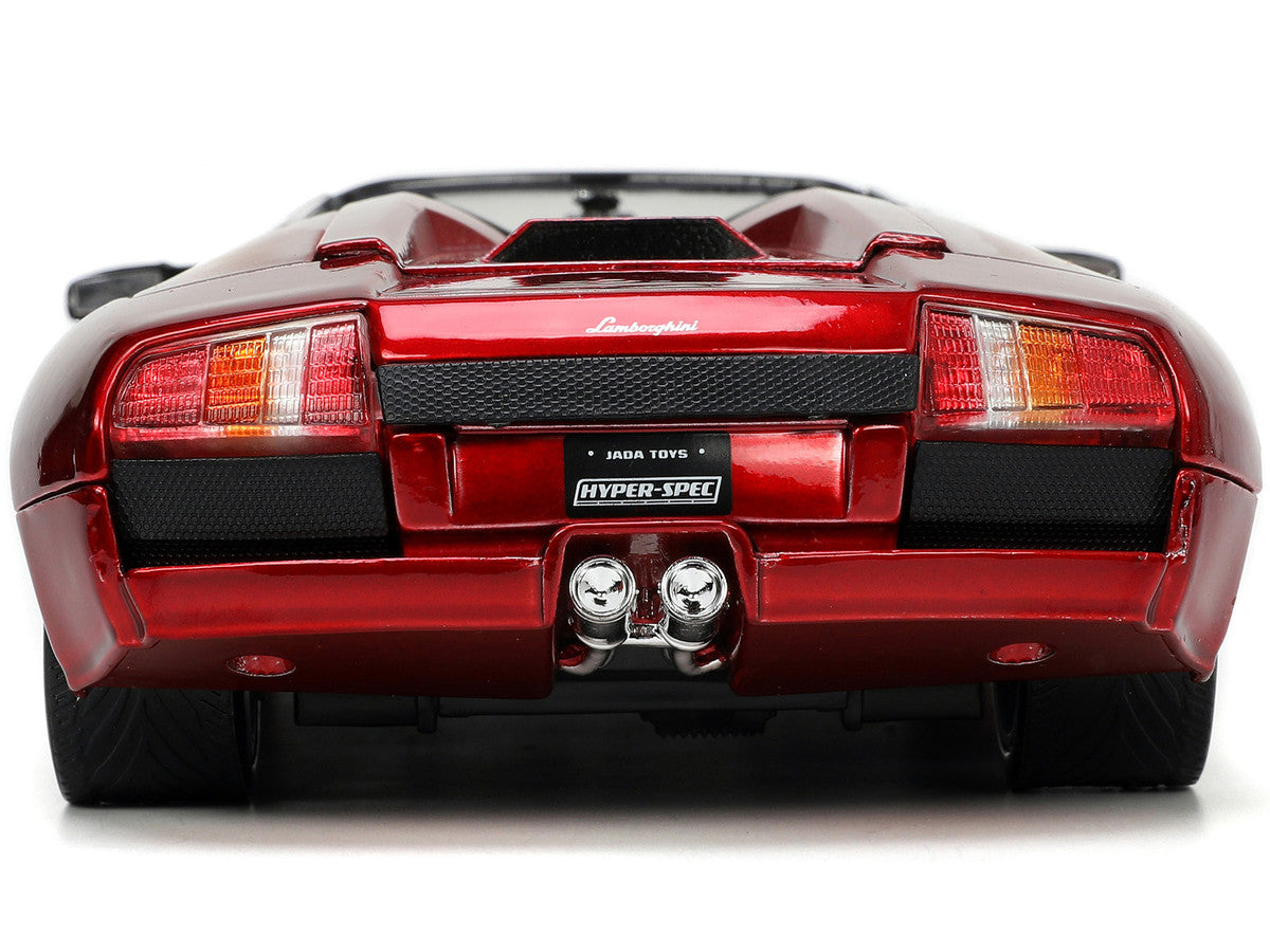 Lamborghini Murcielago Roadster Red Metallic "Hyper-Spec" Series 1/24 Diecast Model Car by Jada-4