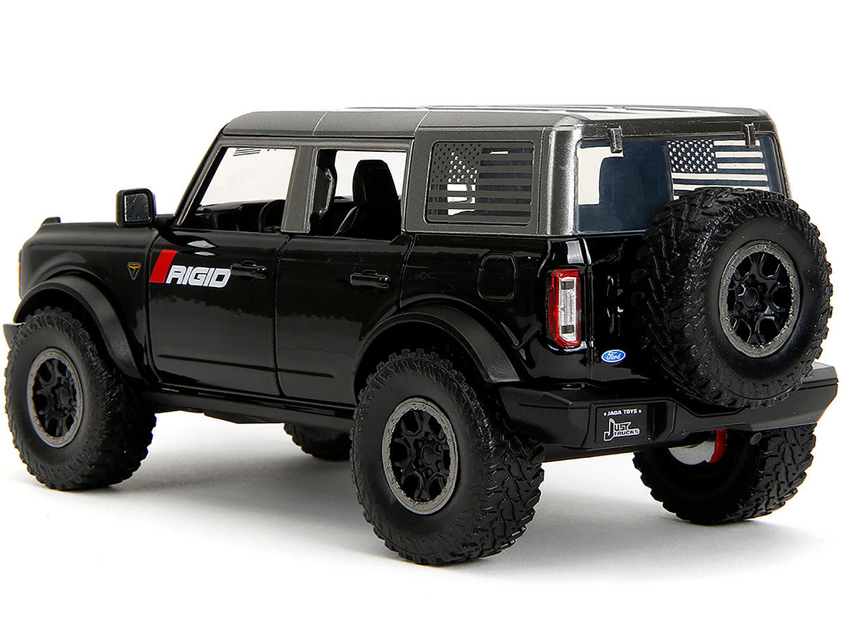 2021 Ford Bronco Badlands Black "Rigid" with Extra Wheels "Just Trucks" Series 1/24 Diecast Model Car by Jada-4
