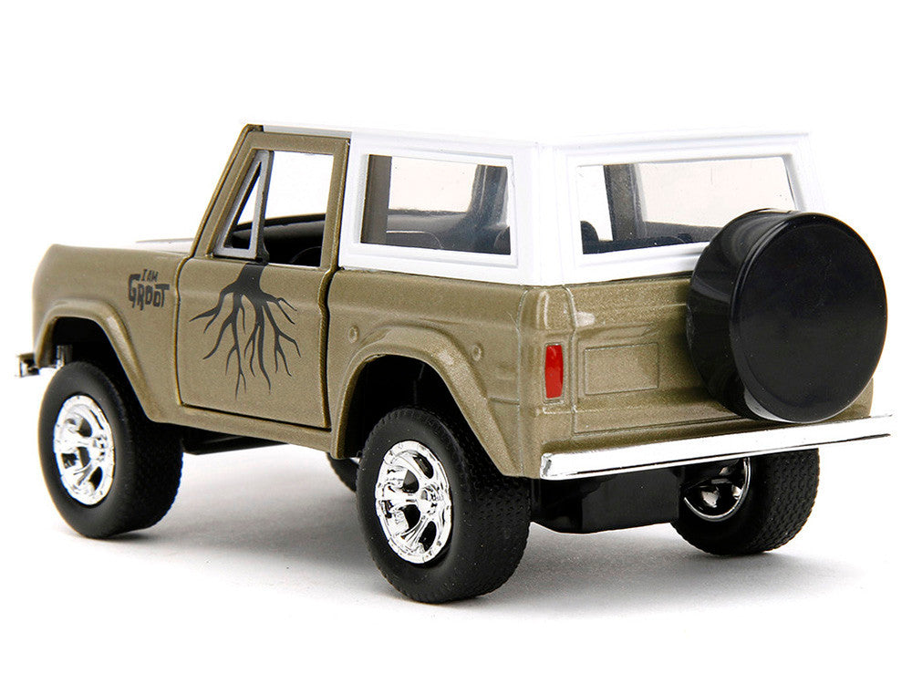 1973 Ford Bronco "Groot" Gold Metallic with White Top "Guardians of the Galaxy" "Hollywood Rides" Series 1/32 Diecast Car Model by Jada-4
