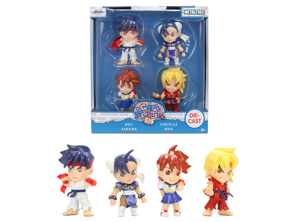Set of 4 Diecast Figures "Super Gem Fighter Mini Mix" (1997) Video Game "Metalfigs" Series Diecast Models by Jada-4