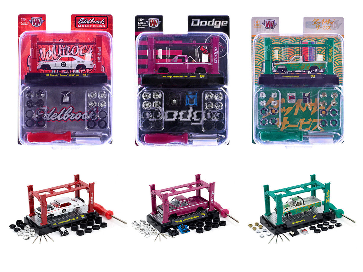 Model Kit 3 piece Car Set Release #83 Limited Edition to 6000 pieces Worldwide 1/64 Diecast Model Cars by M2 Machines-2