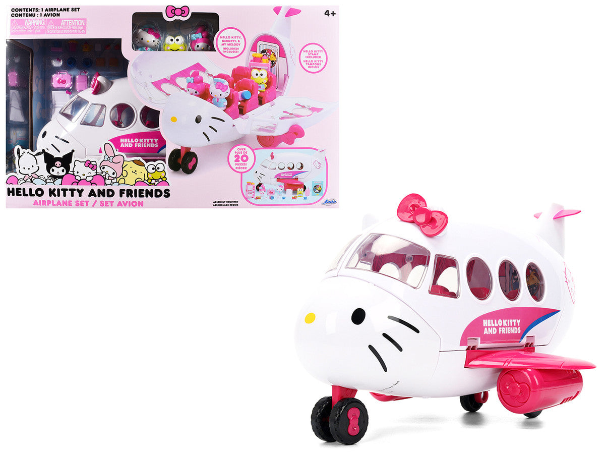 "Hello Kitty and Friends" Airplane Set with 3 Figures Model by Jada-4