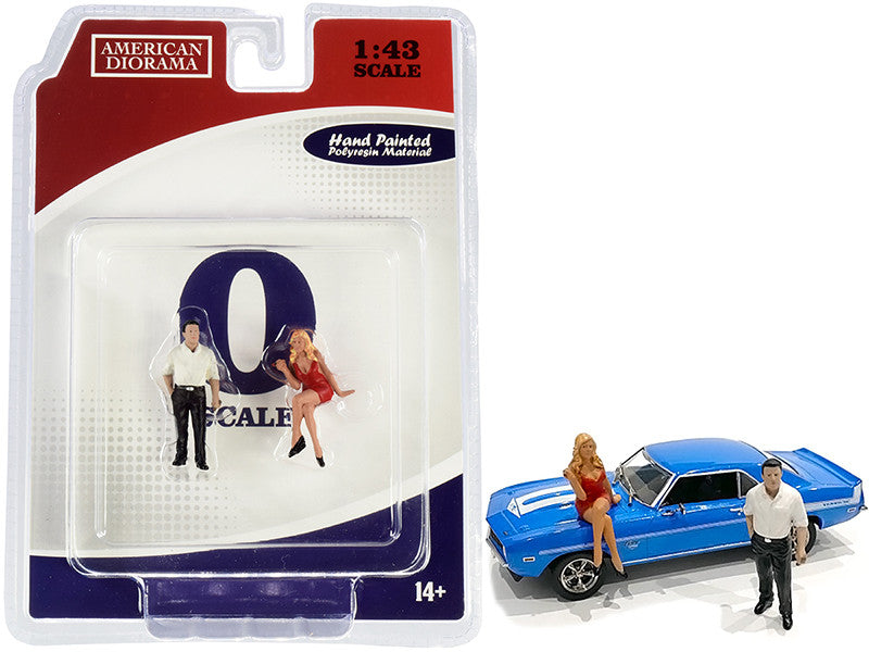 70s Style Two Figurines Set II for 1/43 Scale Models by American Diorama-0