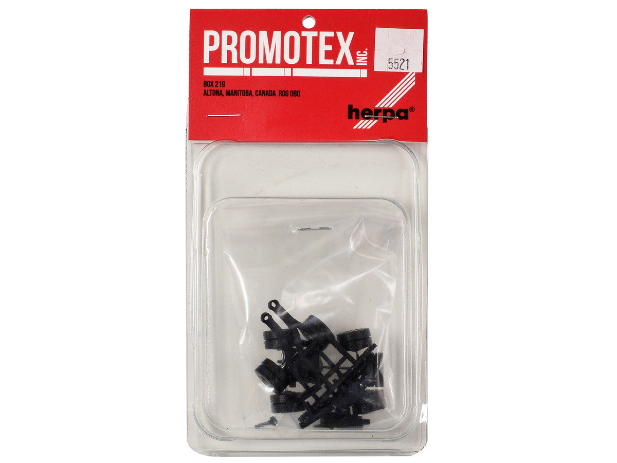 Lowboy Single Axle Booster with Integrated Rear Axle and Fenders (2 Sets) 1/87 (HO) Plastic Model by Promotex-2