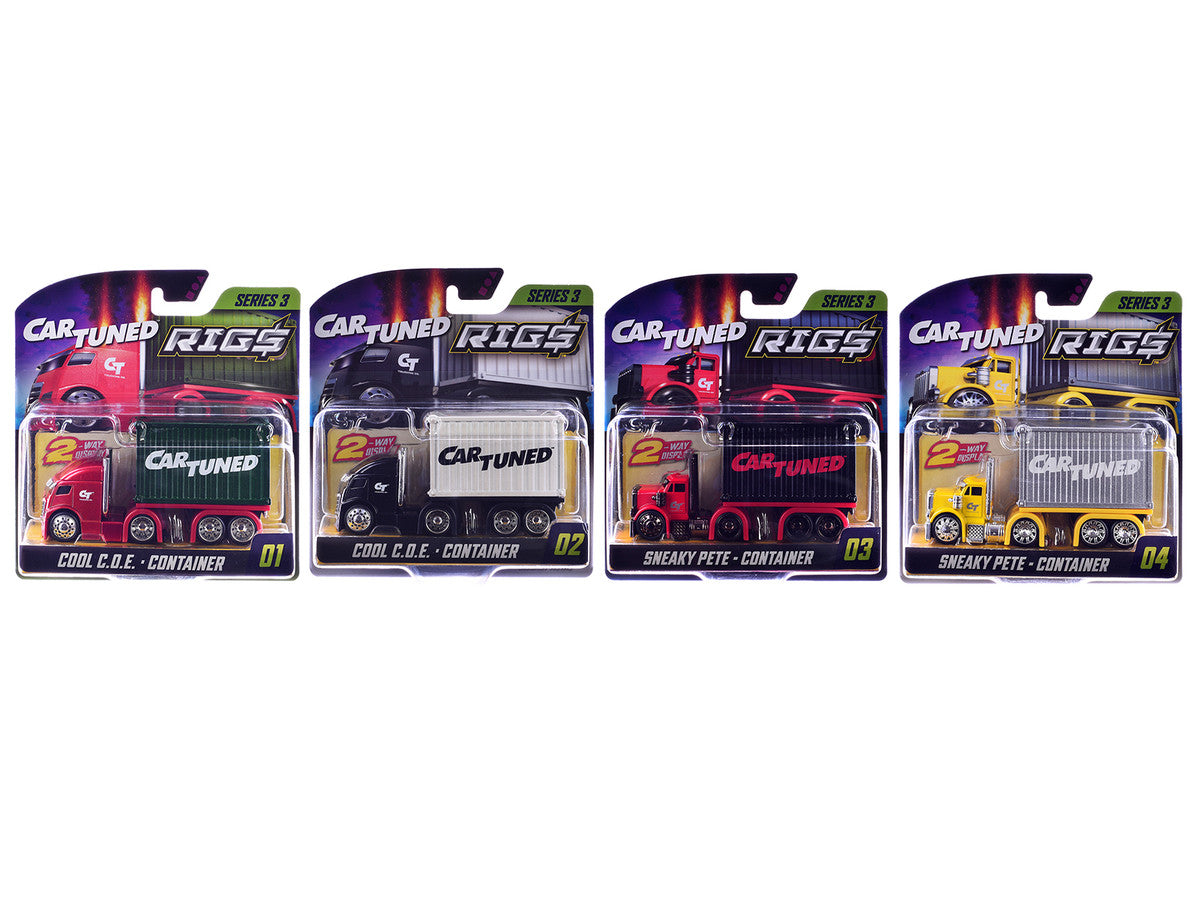 "Rigs" Container Case Series 3 Set of 4 Pieces Diecast Model Cars by CarTuned-4