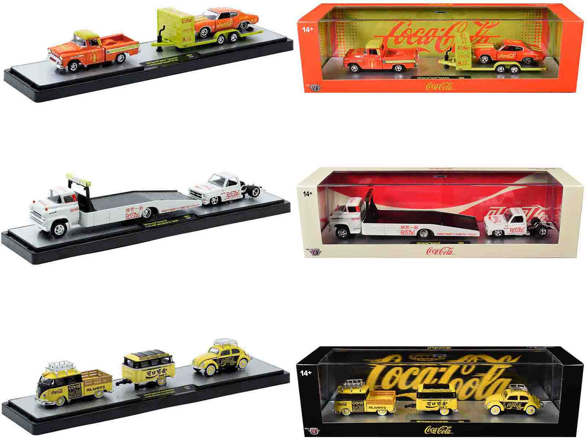 Auto Haulers "Coca-Cola" Set of 3 pieces Release 43 Limited Edition to 6200 pieces Worldwide 1/64 Diecast Models by M2 Machines-4