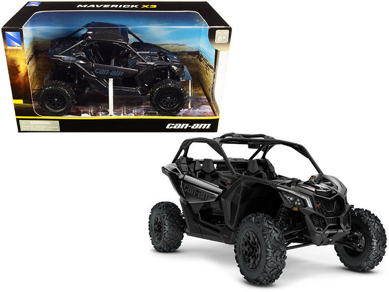 CAN-AM Maverick X3 ATV Triple Black 1/18 Diecast Model by New Ray-0