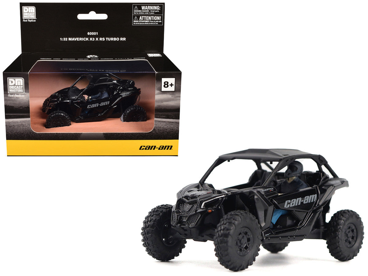Can-Am Maverick X3 X RS Turbo RR Triple Black with Driver Figure 1/32 Diecast Model by BRP Models-4