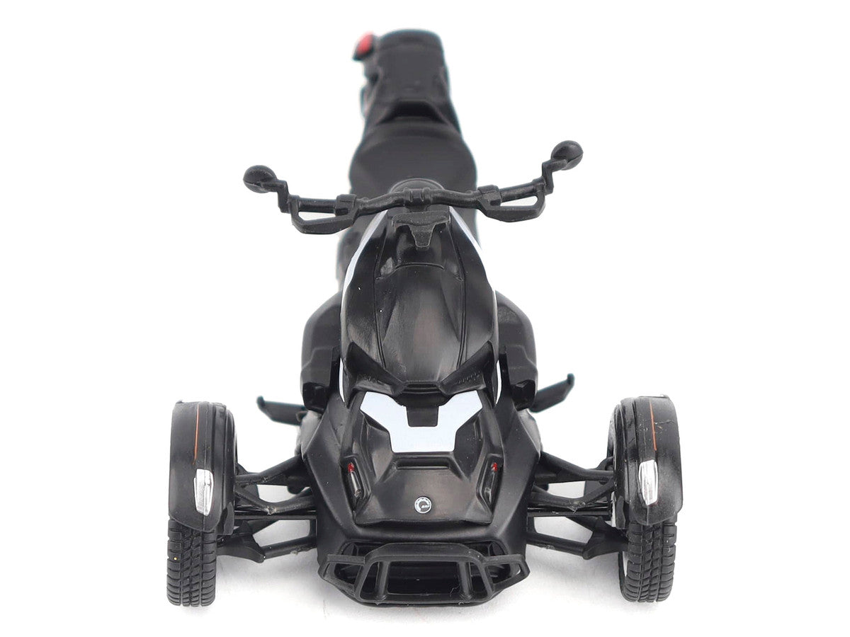 Can-Am Ryker Rally 3-Wheel Motorcycle Ghost Black 1/32 Diecast Model by BRP Models-4