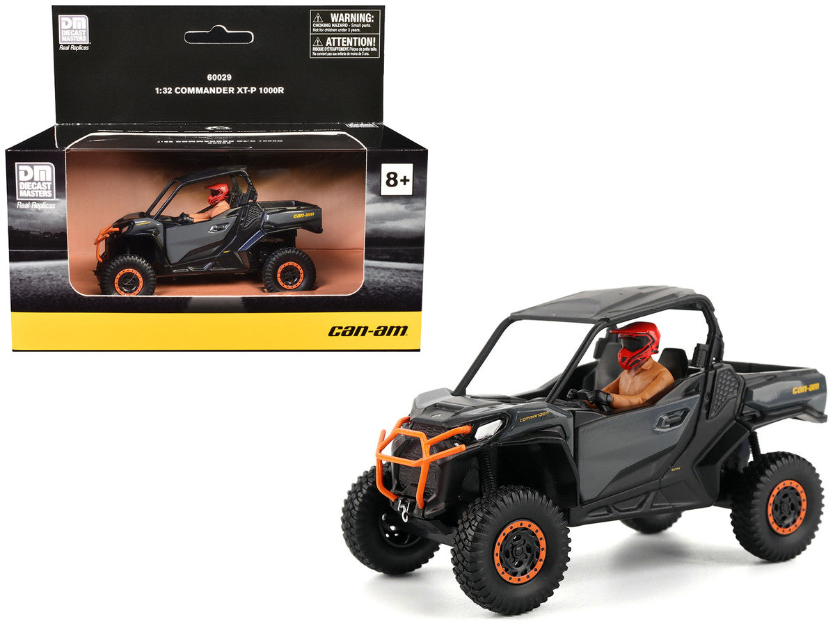 Can-Am Commander XT-P 1000R Gray and Orange with Driver Figure 1/32 Diecast Model by BRP Models-4