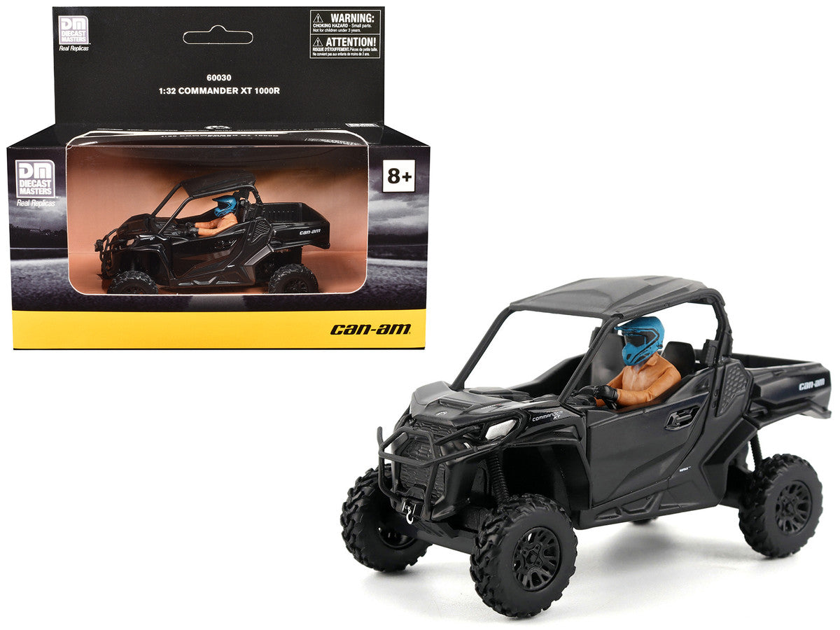 Can-Am Commander XT 1000R Matt Black with Driver Figure 1/32 Diecast Model by BRP Models-4