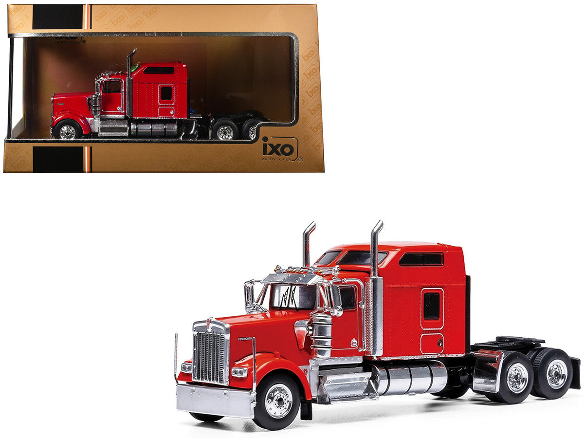 1990 Kenworth W900 Truck Tractor Red 1/64 Diecast Model by IXO Models-2