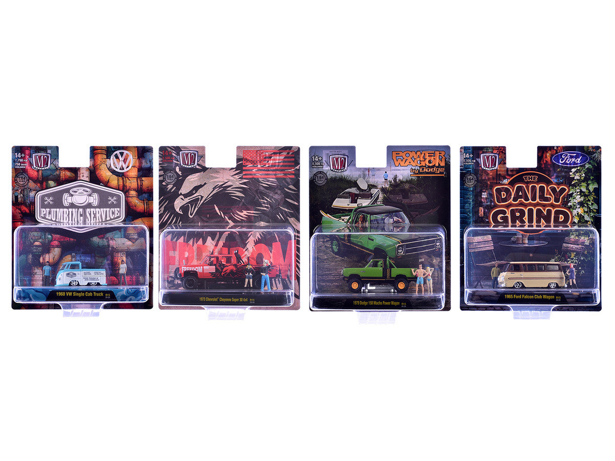 "Auto News" Release 15 Set of 4 Cars Limited Edition to 8500 pieces Worldwide 1/64 Diecast Model Cars by M2 Machines-4