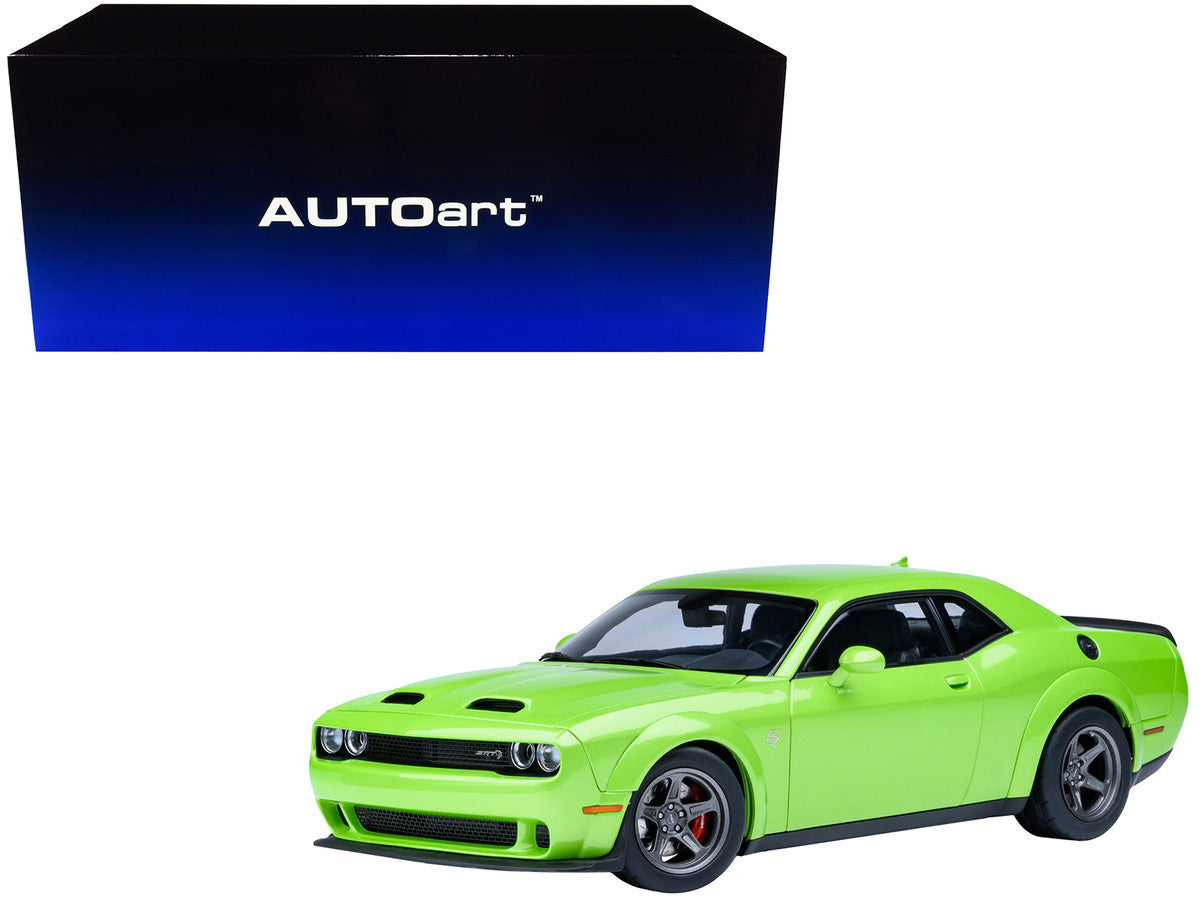 2023 Dodge Challenger SRT Super Stock Sublime Green 1/18 Model Car by Autoart-4