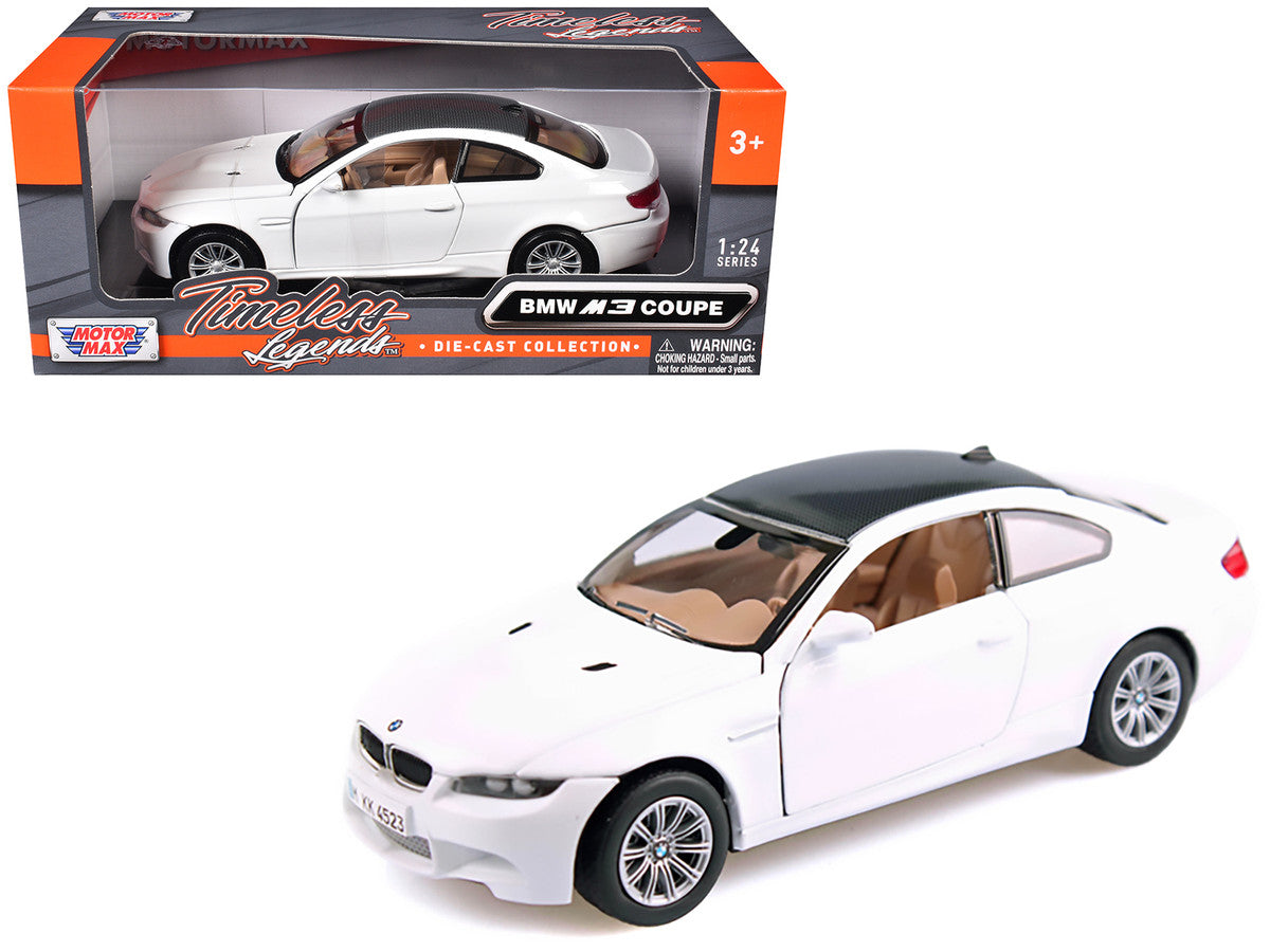 BMW M3 E92 Coupe White 1/24 Diecast Model Car by Motormax-2