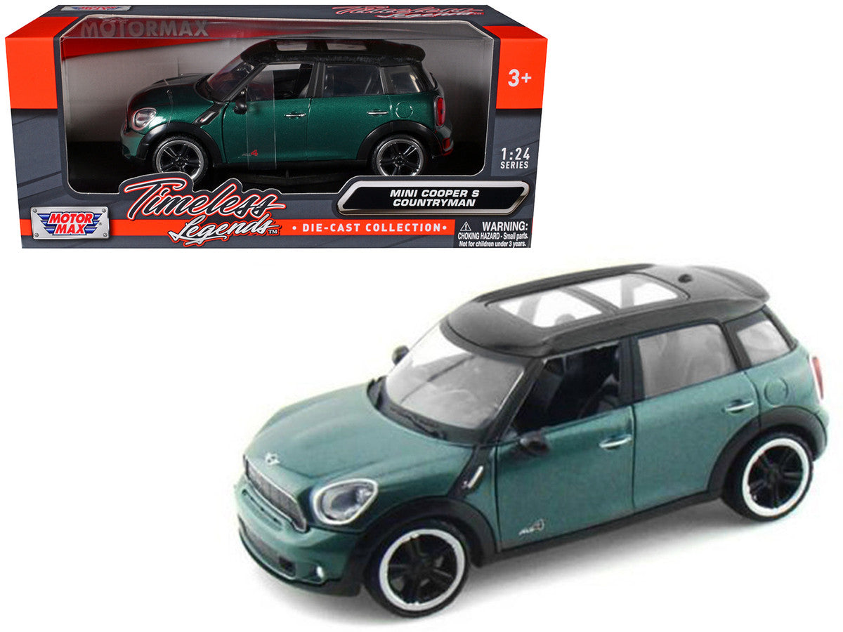 Mini Cooper S Countryman Oxford Green 1/24 Diecast Car Model by Motormax-2