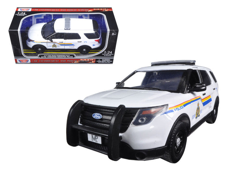 2015 Ford Police Interceptor Utility with Light Bar "RCMP Royal Canadian Mounted Police" White 1/24 Diecast Model Car by Motormax-0