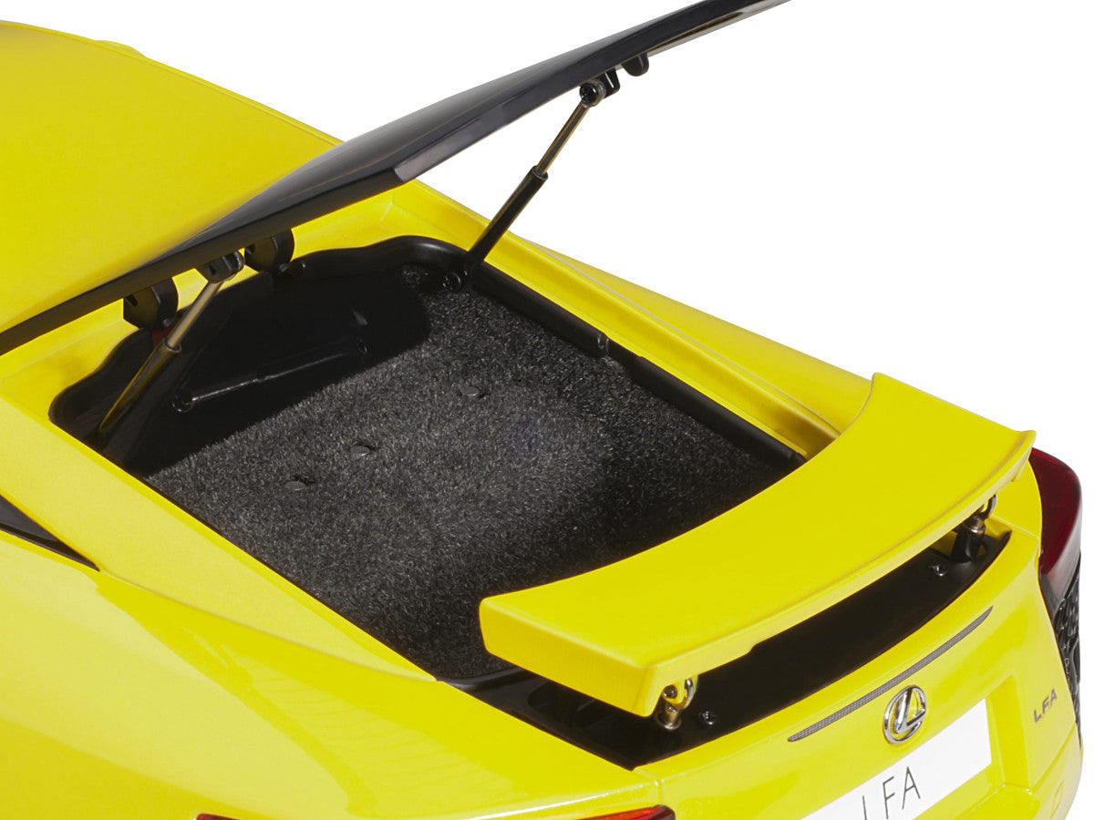 Lexus LFA Pearl Yellow with Red and Black Interior 1/18 Model Car by Autoart-3