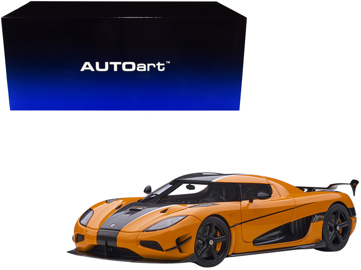 Koenigsegg Agera RS Cone Orange with Black Carbon Accents 1/18 Model Car by Autoart-0