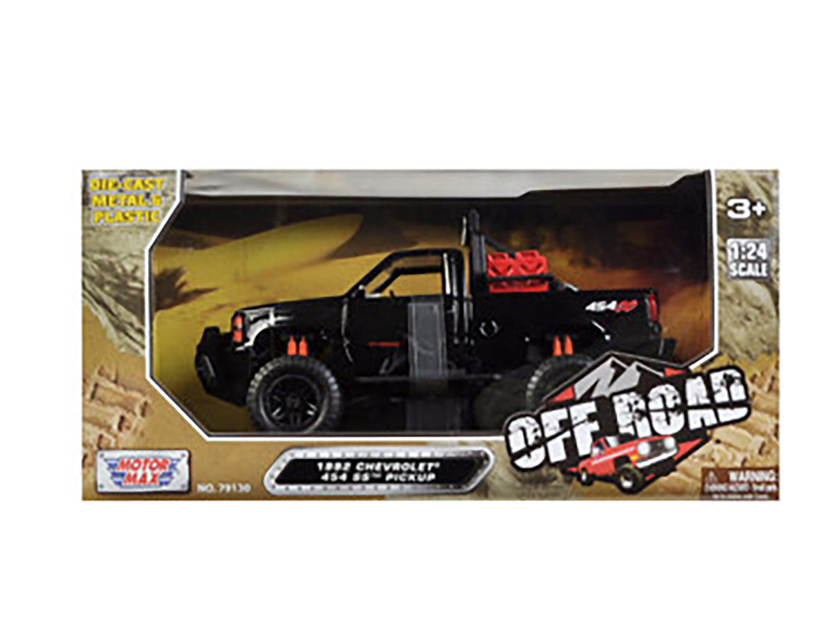 1992 Chevrolet 454 SS Pickup Truck Off Road Black 1/24 Diecast Model by Motormax-2