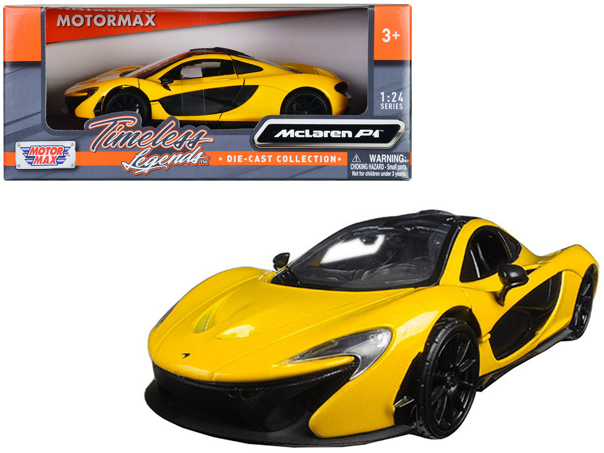 McLaren P1 Yellow 1/24 Diecast Model Car by Motormax-2