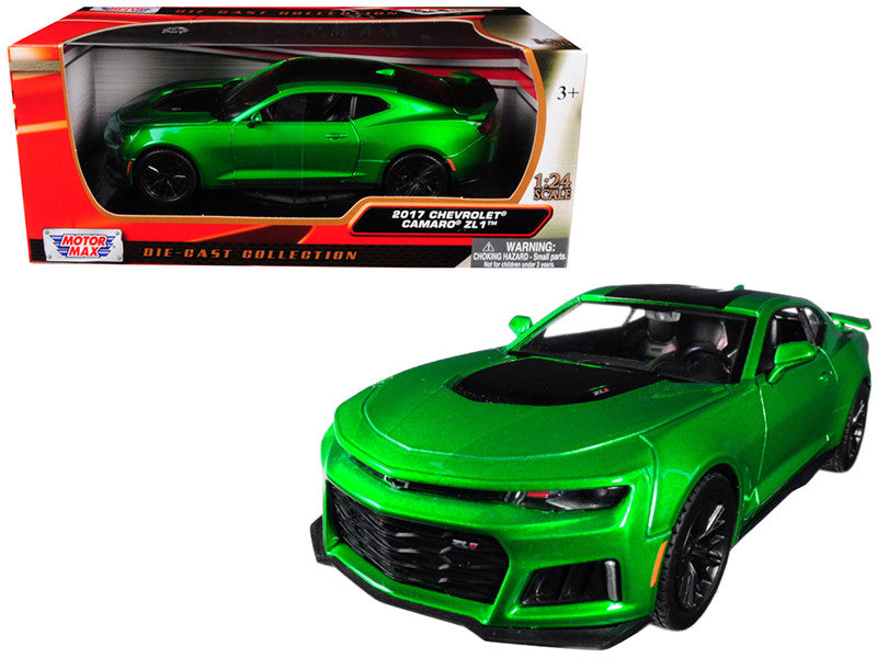 2017 Chevrolet Camaro ZL1 Metallic Green 1/24 Diecast Car Model by Motormax-0