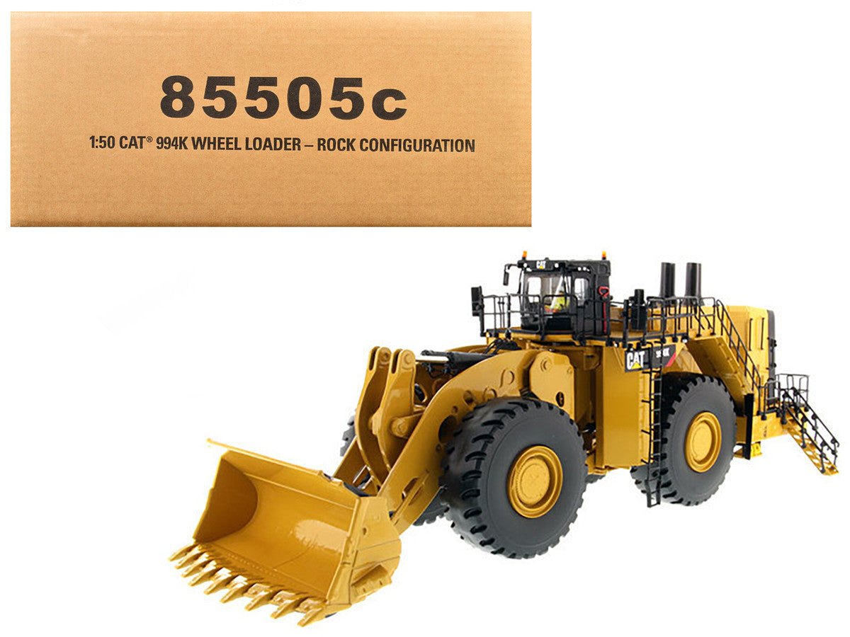CAT Caterpillar 994K Wheel Loader with Rock Bucket and Operator "Core Classics" Series 1/50 Diecast Model by Diecast Masters-2