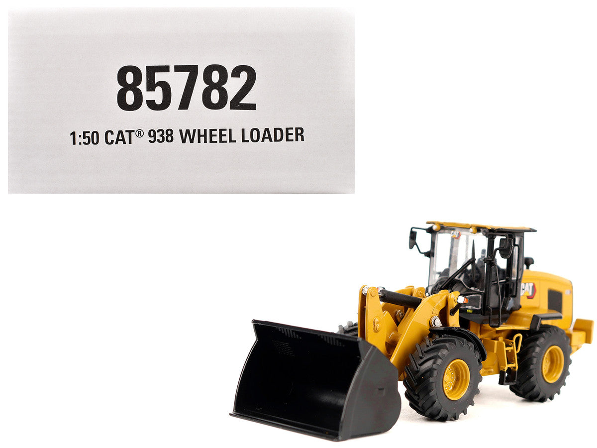 CAT Caterpillar 938 Wheel Loader with Operator Yellow "High Line" Series 1/50 Diecast Model by Diecast Masters-4