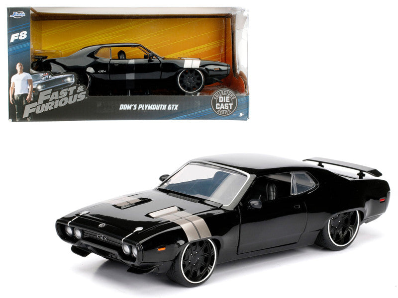 Dom's Plymouth GTX Fast & Furious F8 "The Fate of the Furious" Movie 1/24 Diecast Model Car by Jada-0