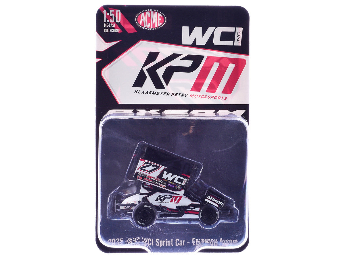 Winged Sprint Car #27 Emerson Axsom "WCI - KPM" White (2026) 1/50 Diecast Model Car by ACME-0