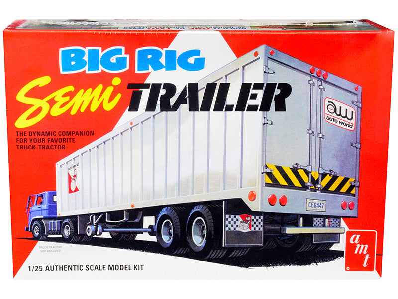 Skill 3 Model Kit Big Rig Semi Trailer with 2 Pallets 2-In-1 Kit 1/25 Scale Model by AMT-0