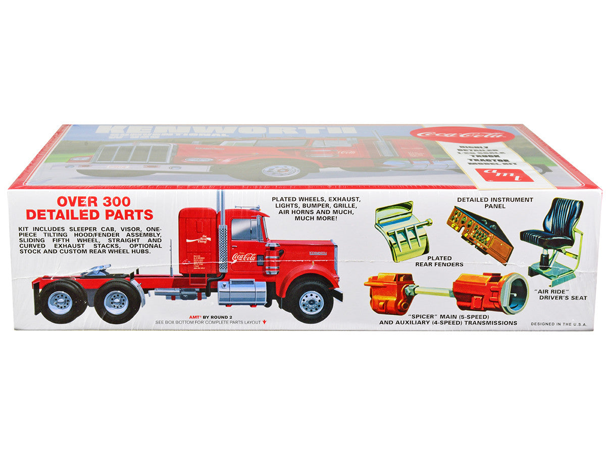 Skill 3 Model Kit Kenworth Conventional W-925 Tractor Truck "Coca-Cola" 1/25 Scale Model by AMT-2