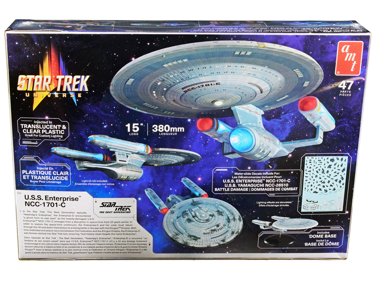Skill 2 Model Kit U.S.S. Enterprise NCC-1701-C Space Ship "Star Trek: The Next Generation" (1987) TV Series 1/1400 Scale Model by AMT-3