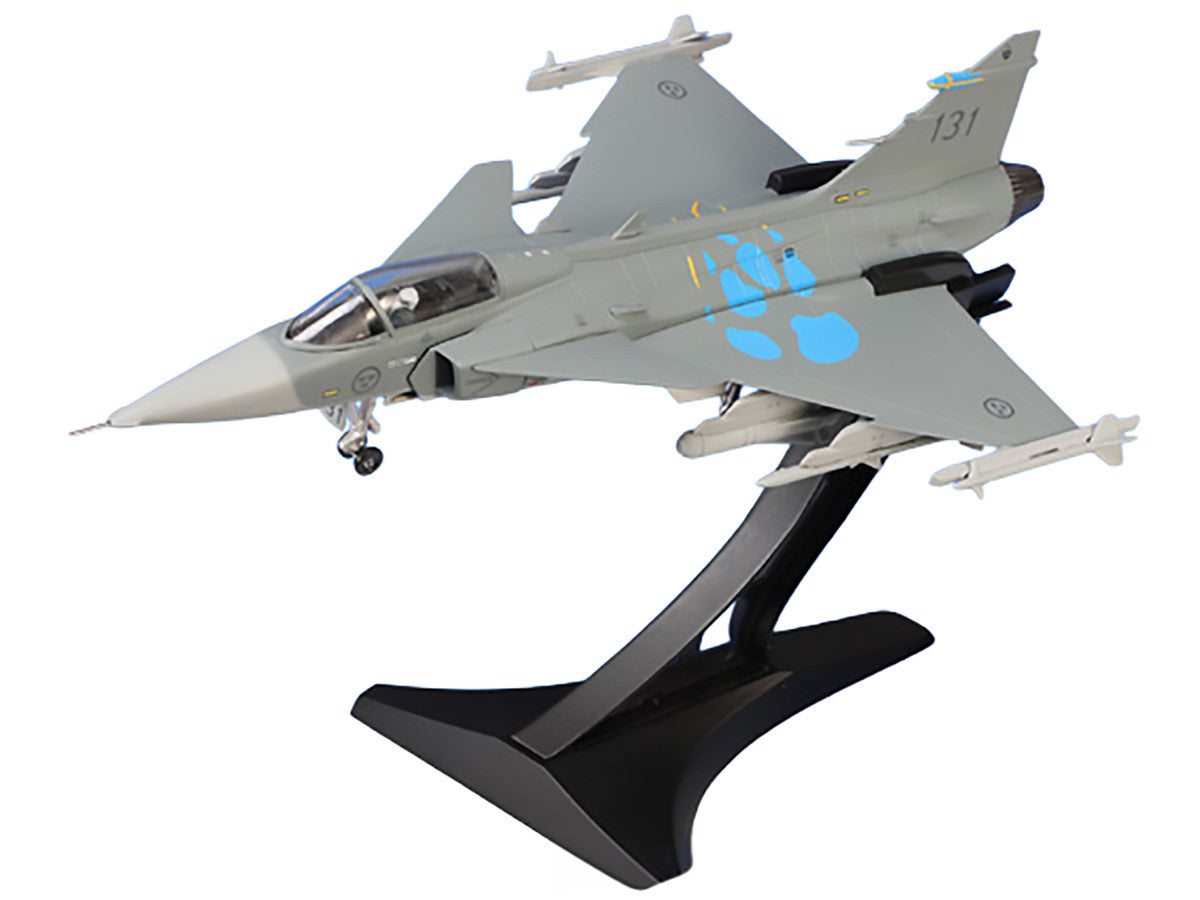 Saab JAS 39A Gripen Fighter Aircraft "131 F 7 Wing Cat’s Paw Livery Satenas Air Base" (2006) Swedish Air Force 1/72 Diecast Model Airplane by Aviation 72-3